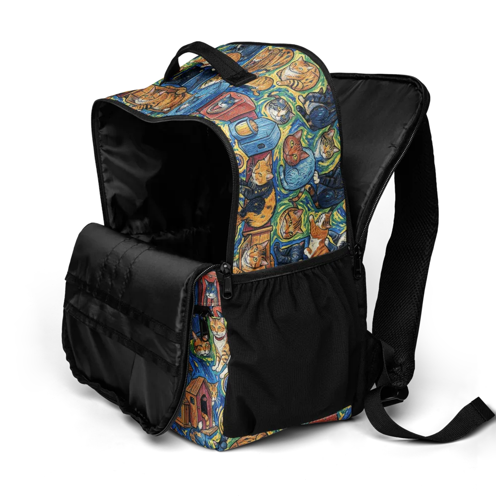 Midnight Meow on Utility Backpack — Product details 2