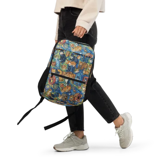 Midnight Meow on a Utility Backpack