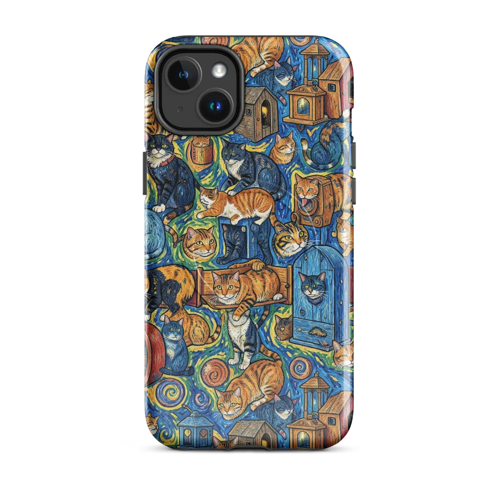 Midnight Meow on MagSafe Tough Case for iPhone® — Front