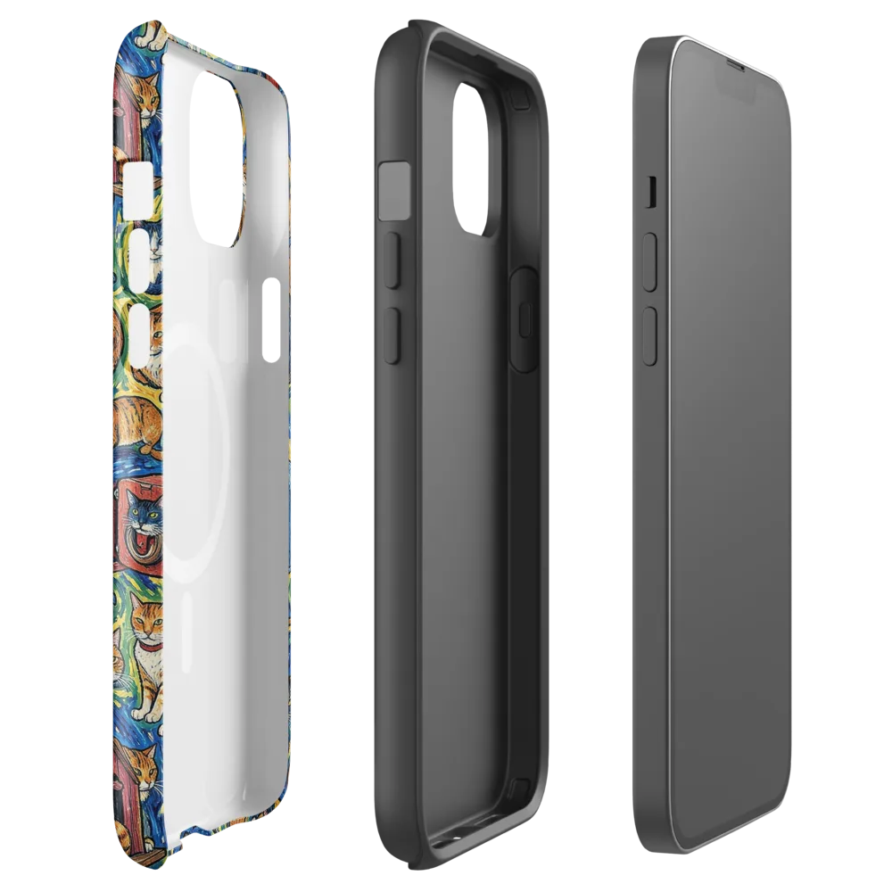 Midnight Meow on MagSafe Tough Case for iPhone® — Front