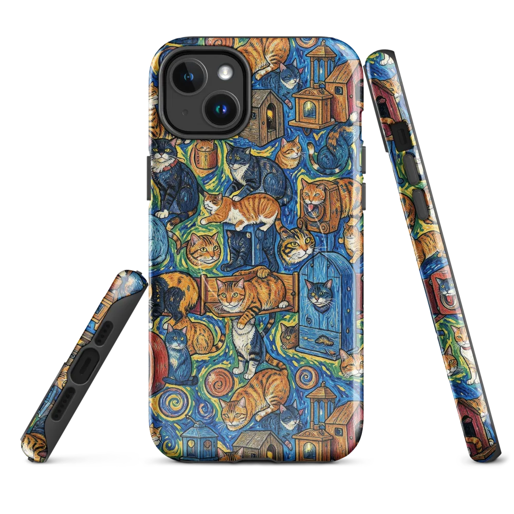 Midnight Meow on MagSafe Tough Case for iPhone® — Front