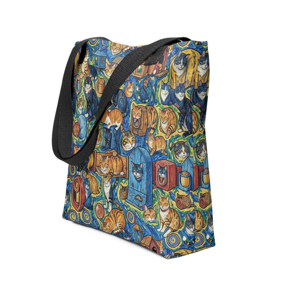 Midnight Meow on Tote Bag — Front