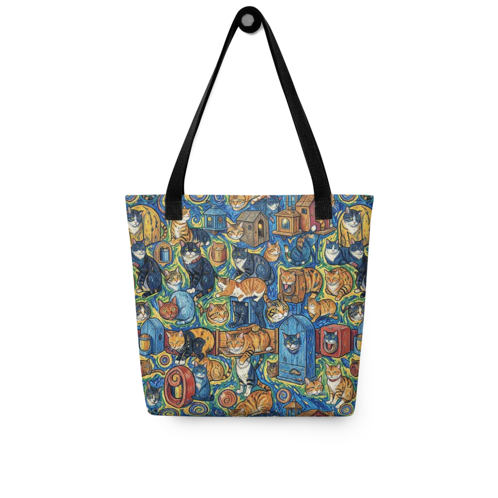 Midnight Meow on Tote Bag — Front