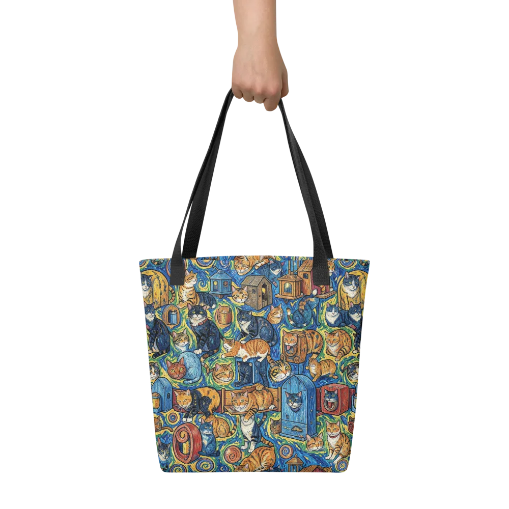 Midnight Meow on Tote Bag — Front