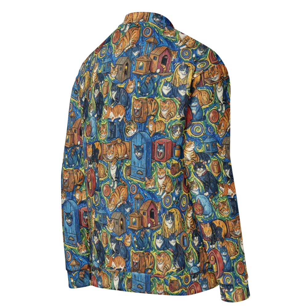 Midnight Meow on Bomber Jacket — Right Back