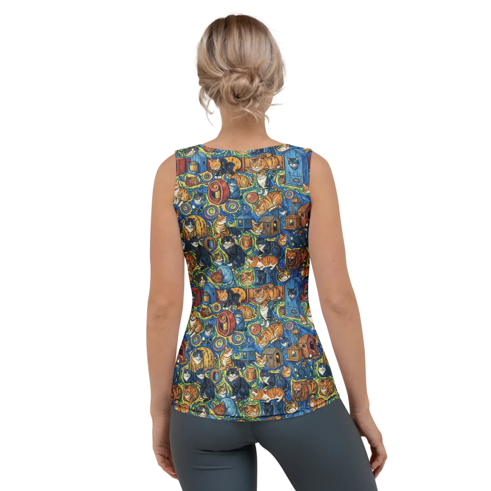 Midnight Meow on Women's Tank Top — Back