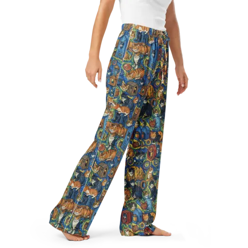 Midnight Meow on a Women's Pajama Pants