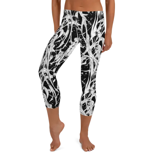 Nocturne Vines on a Capri Leggings