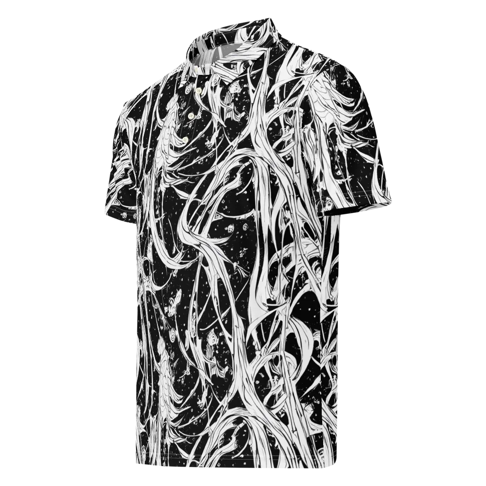 Nocturne Vines on Men's Slim Fit Polo Shirt — Left Front
