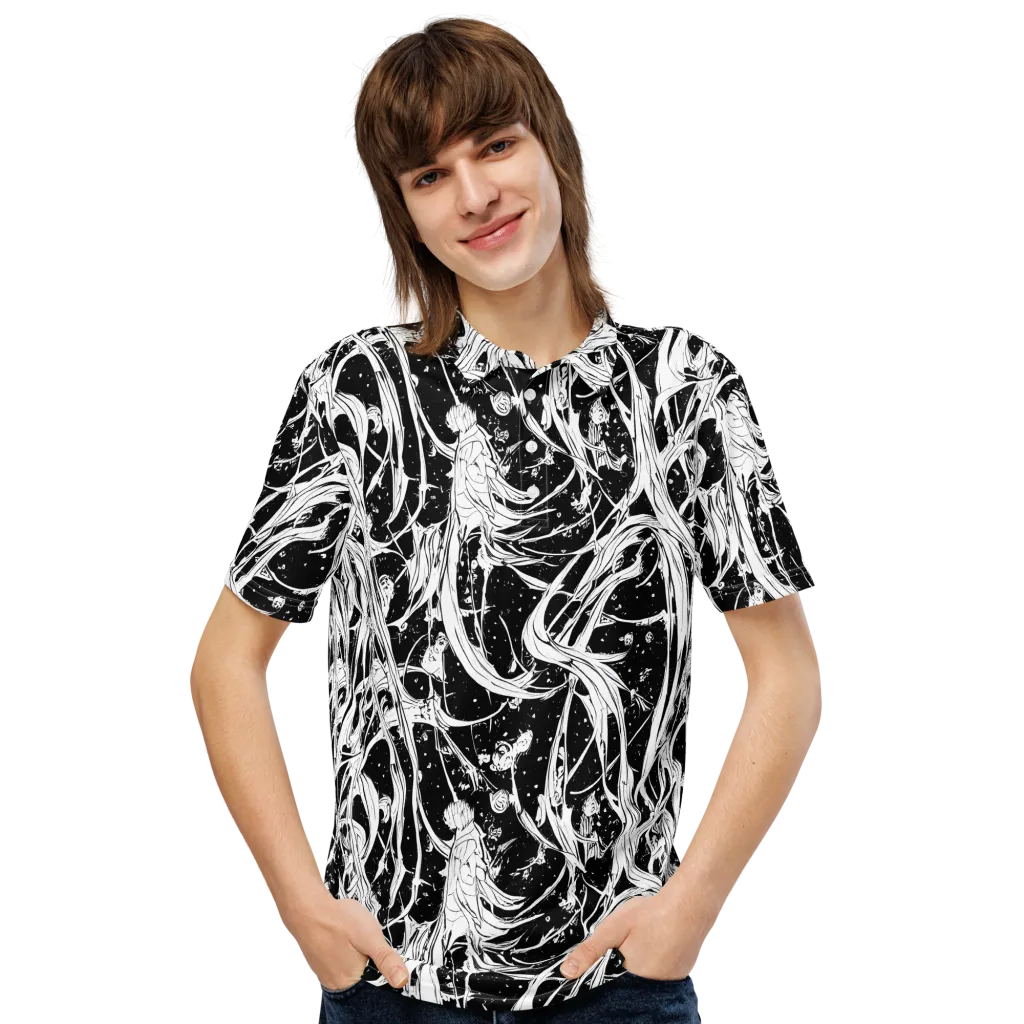 Nocturne Vines on Men's Slim Fit Polo Shirt — Front