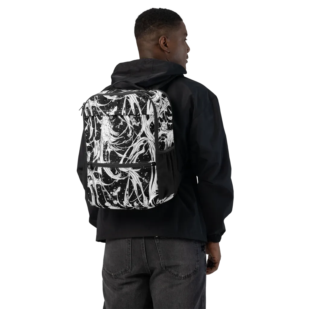 Nocturne Vines on Utility Backpack — Back