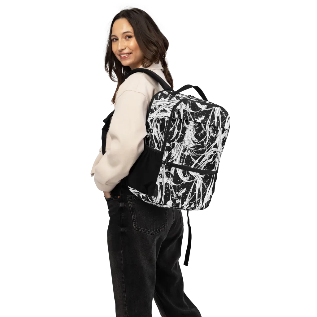 Nocturne Vines on Utility Backpack — Back