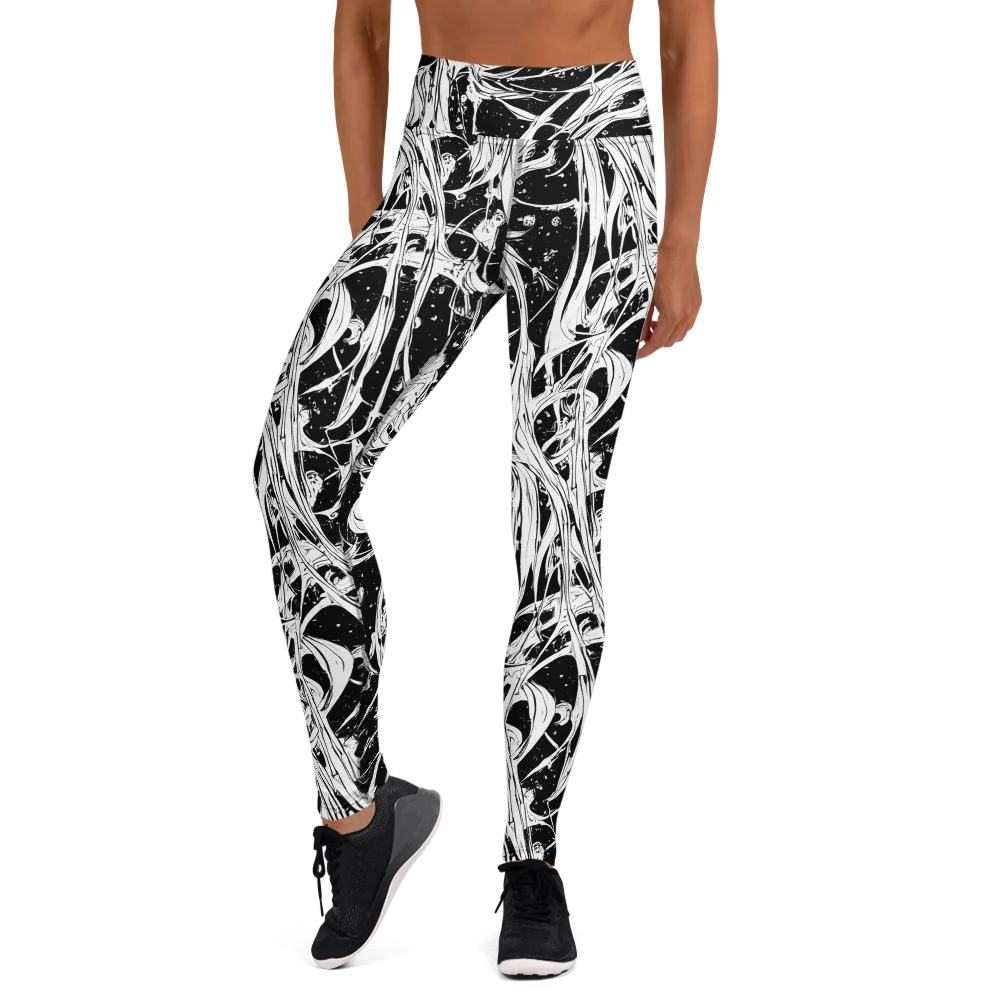 Nocturne Vines on Yoga Leggings — Front