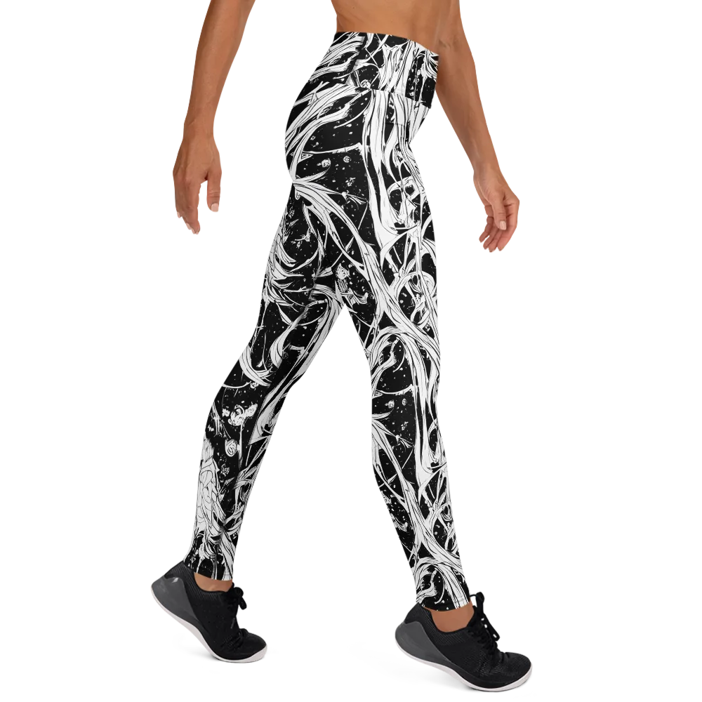 Nocturne Vines on Yoga Leggings — Right