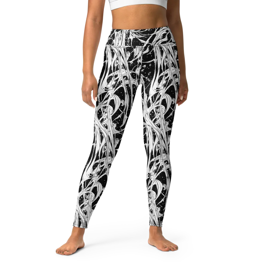 Nocturne Vines on Yoga Leggings — Front