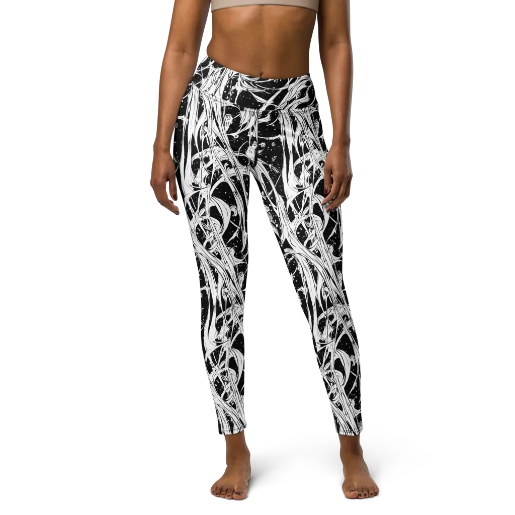 Nocturne Vines on Yoga Leggings — Front