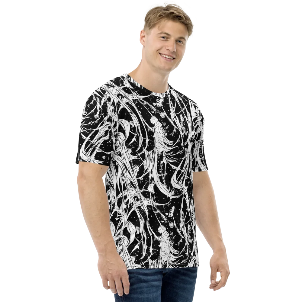 Nocturne Vines on Men's Crew Neck T-Shirt — Right