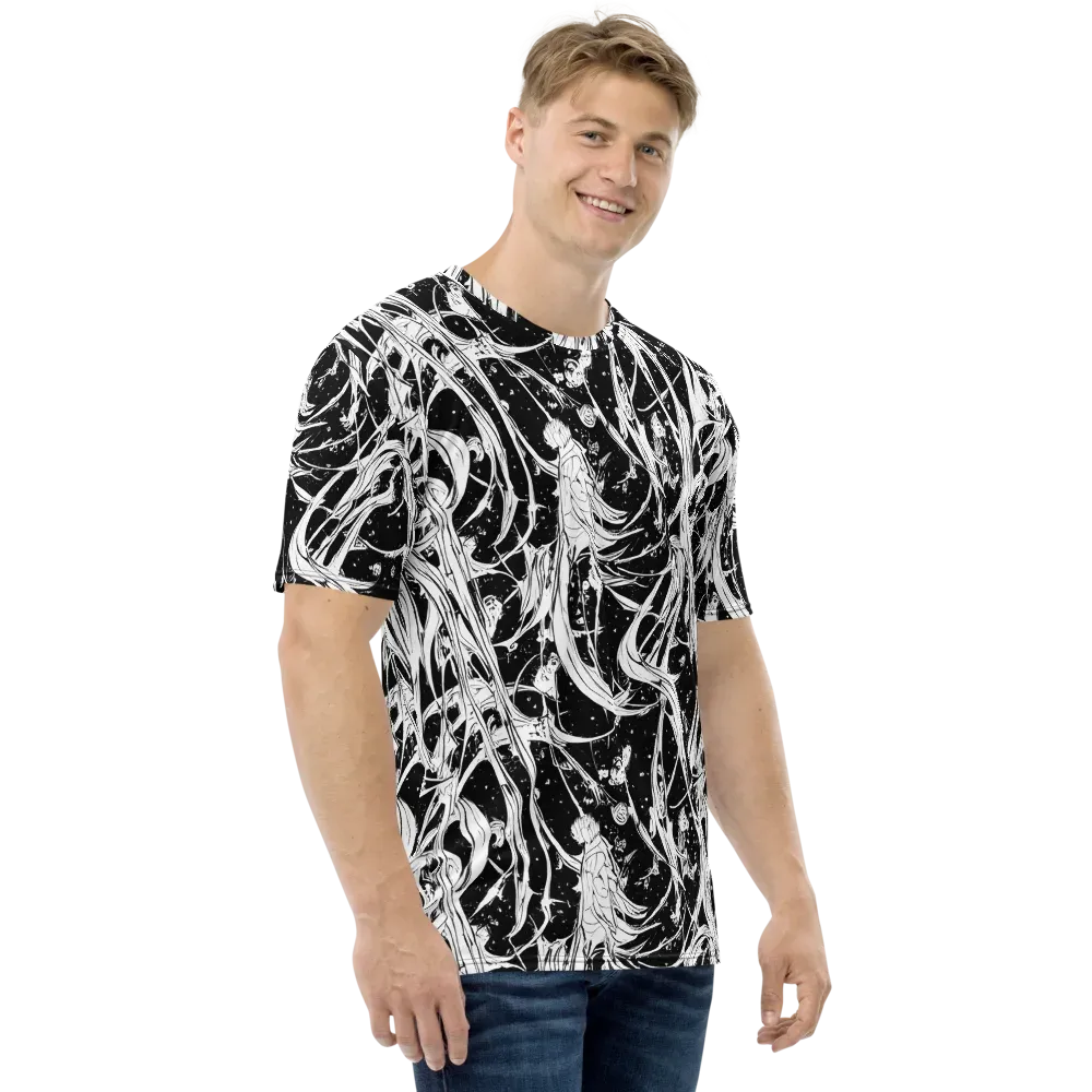 Nocturne Vines on Men's Crew Neck T-Shirt — Right