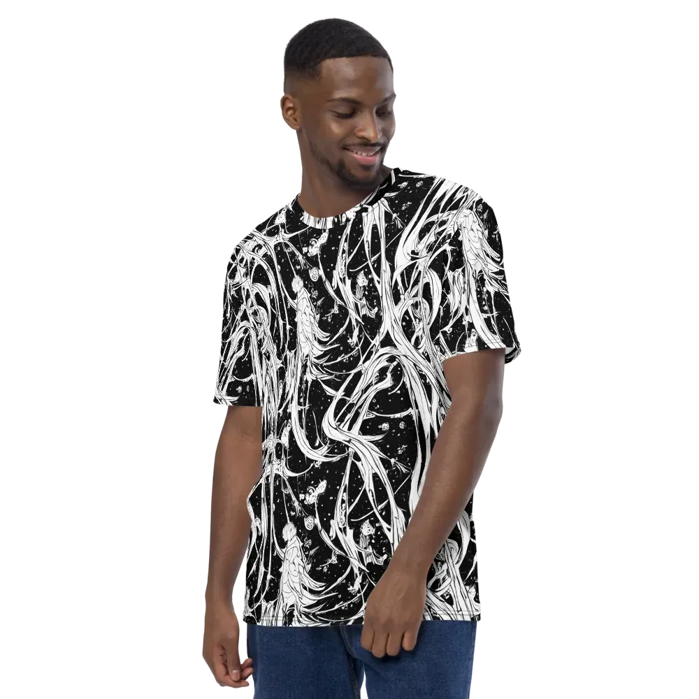 Nocturne Vines on Men's Crew Neck T-Shirt — Left