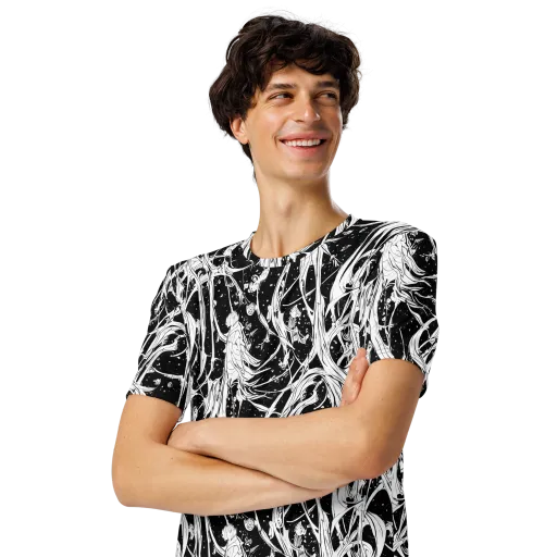 Nocturne Vines on a Men's Crew Neck T-Shirt
