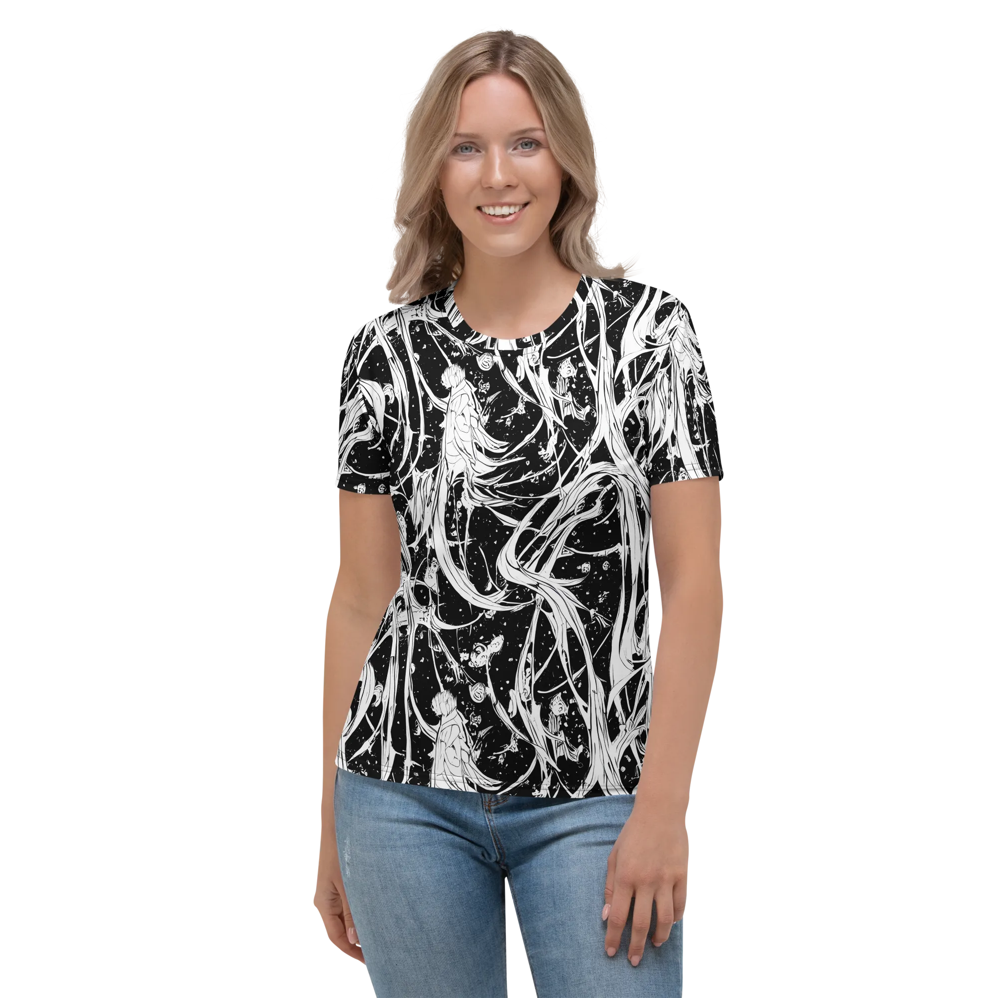 Nocturne Vines on Women's Crew Neck T-Shirt — Front