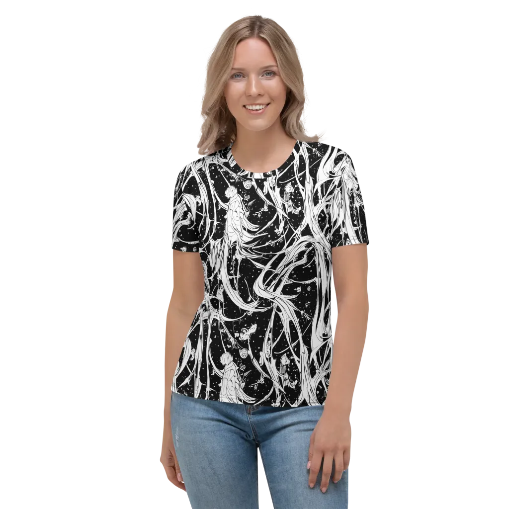 Nocturne Vines on Women's Crew Neck T-Shirt — Front