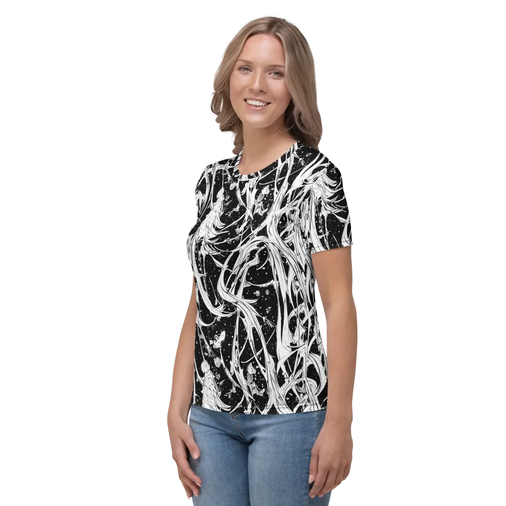 Nocturne Vines on Women's Crew Neck T-Shirt — Left