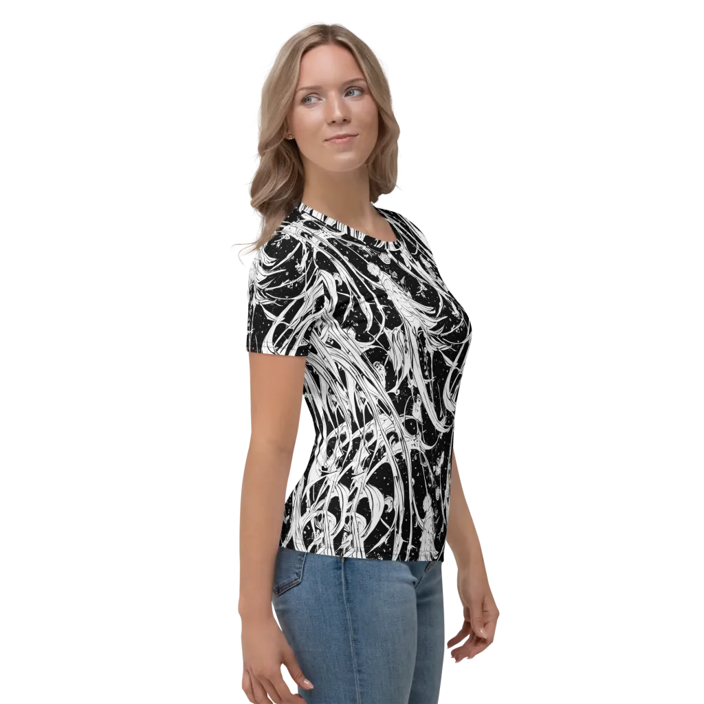 Nocturne Vines on Women's Crew Neck T-Shirt — Right