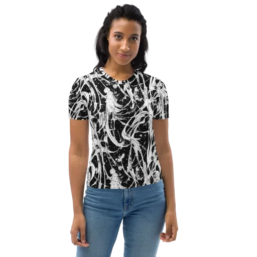 Nocturne Vines on a Women's Crew Neck T-Shirt