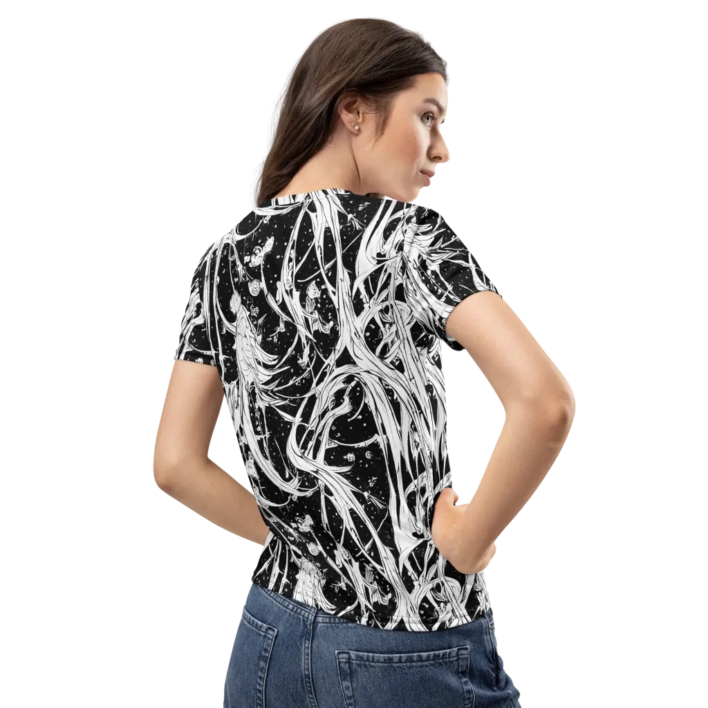 Nocturne Vines on Women's Crew Neck T-Shirt — Back