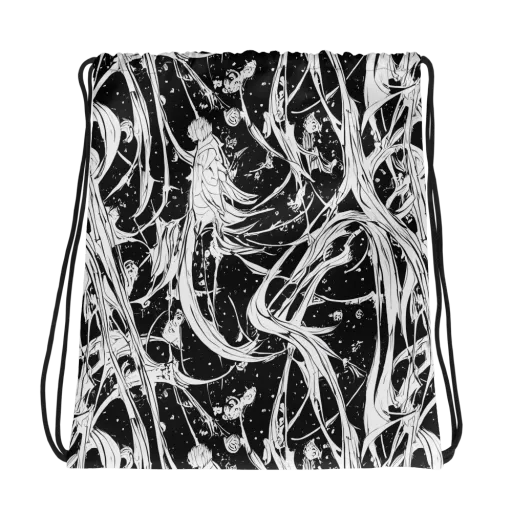 Nocturne Vines on a Drawstring Bag