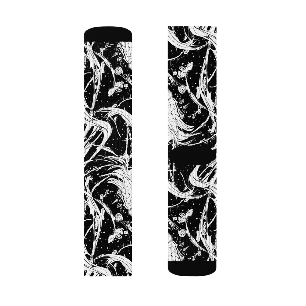 Nocturne Vines on Socks — Left Sock