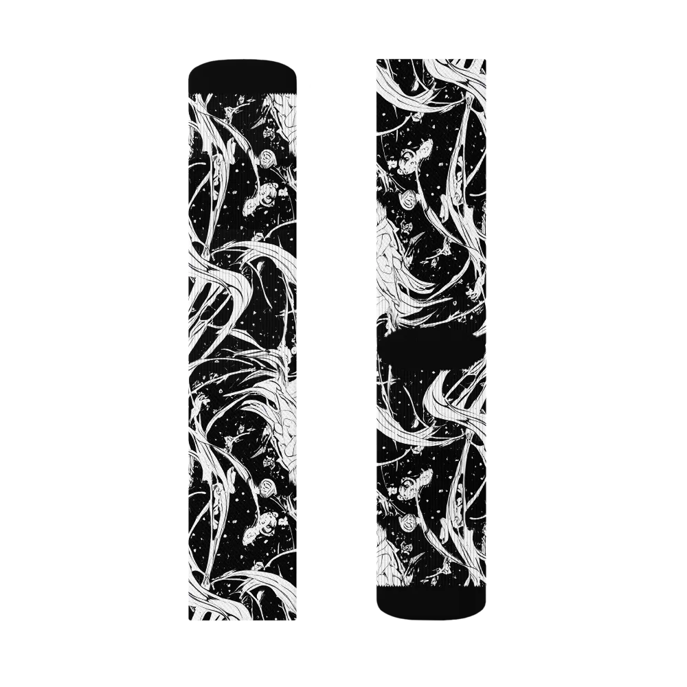 Nocturne Vines on Socks — Right Sock