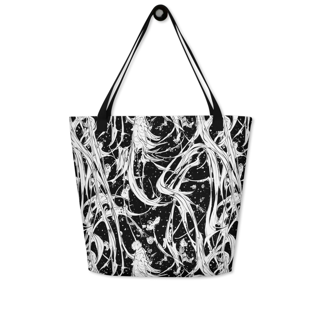 Nocturne Vines on Large Tote Bag W/ Pocket — Front