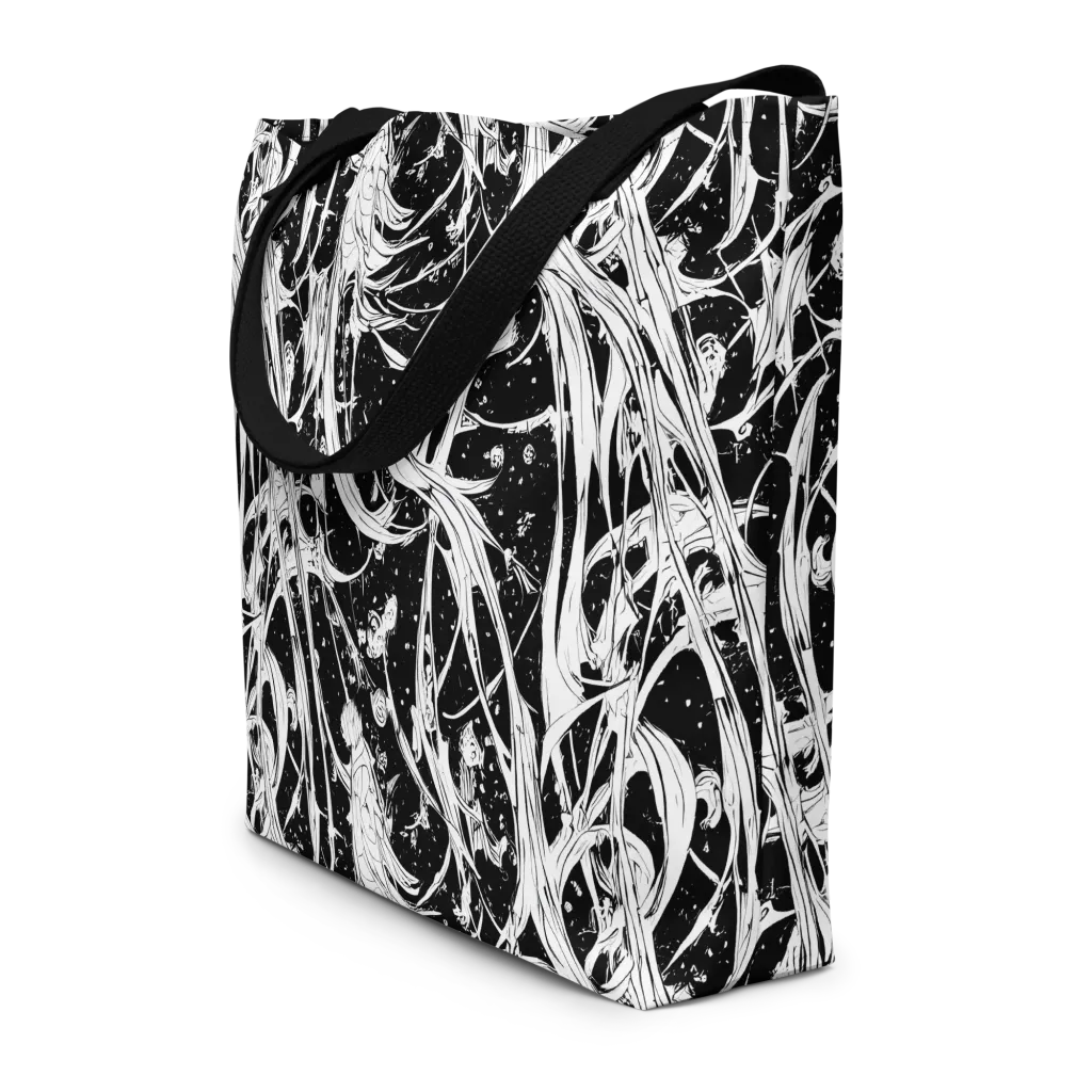 Nocturne Vines on Large Tote Bag W/ Pocket — Front