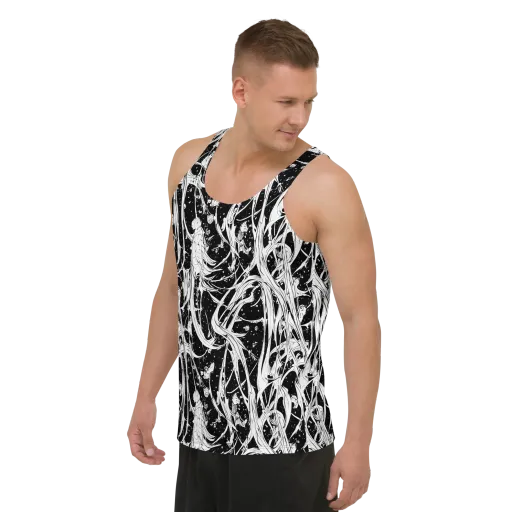 Nocturne Vines on a Men's Tank Top