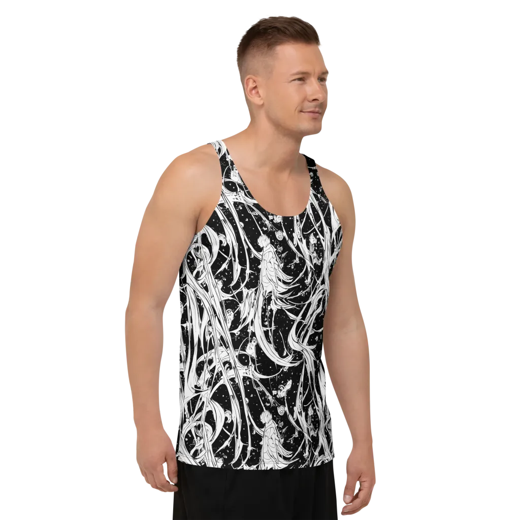 Nocturne Vines on Men's Tank Top — Right Front