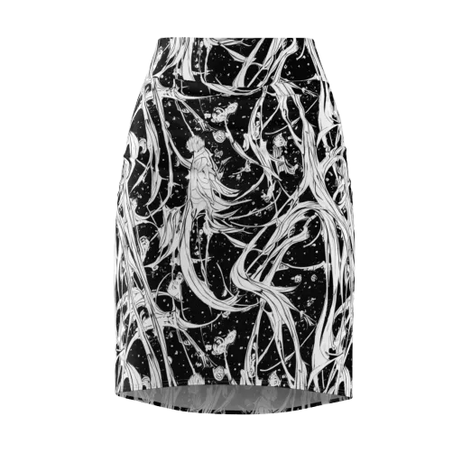 Nocturne Vines on a Pencil Skirt