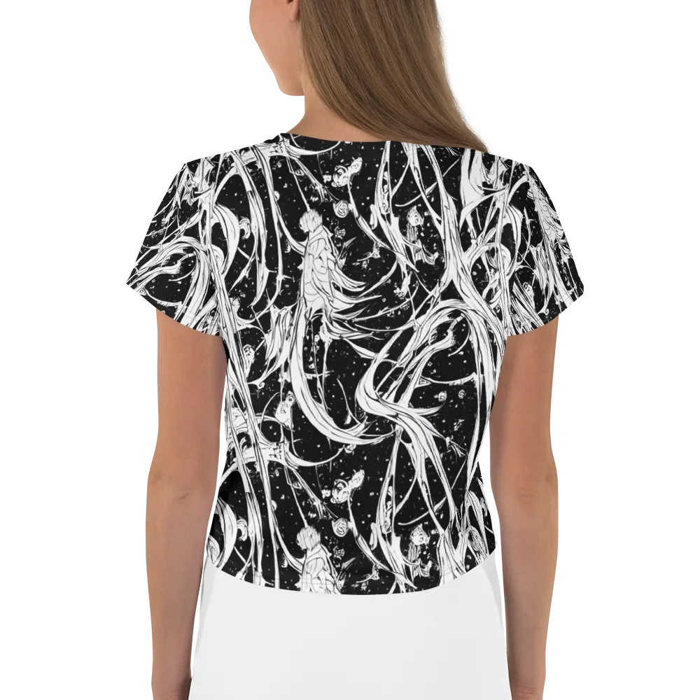 Nocturne Vines on Crop Tee — Back