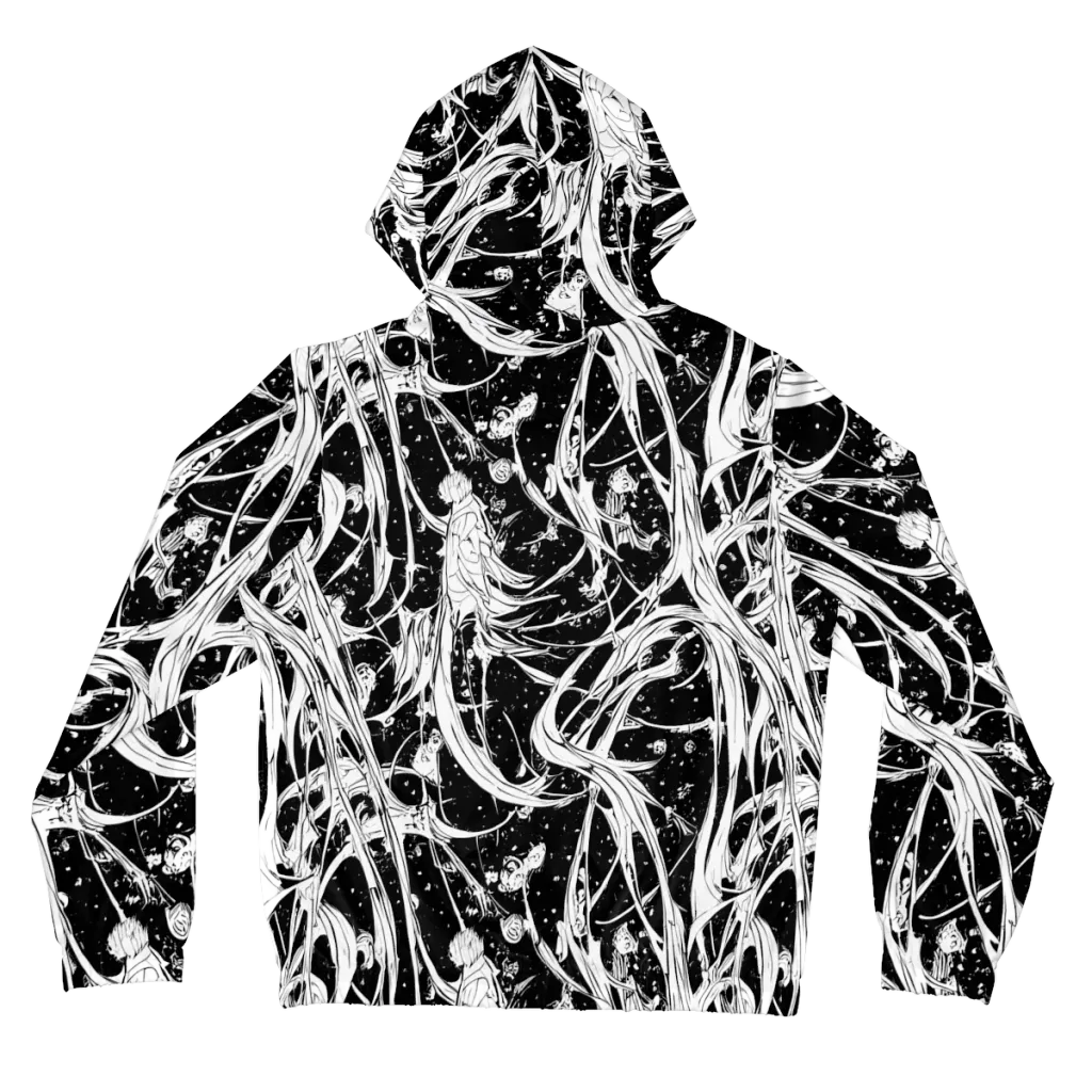 Nocturne Vines on Women's Full-Zip Hoodie — Back