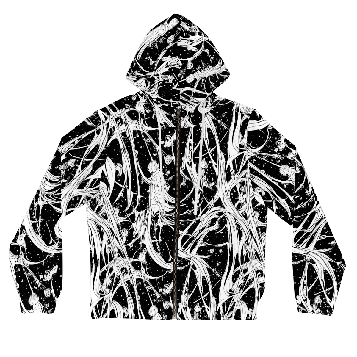 Nocturne Vines on Women's Full-Zip Hoodie — Front