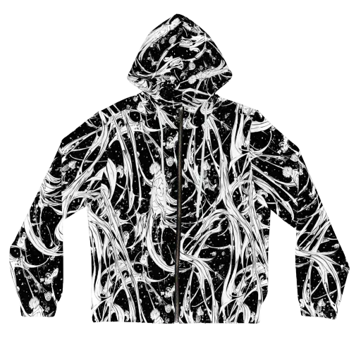 Nocturne Vines on a Women's Full-Zip Hoodie