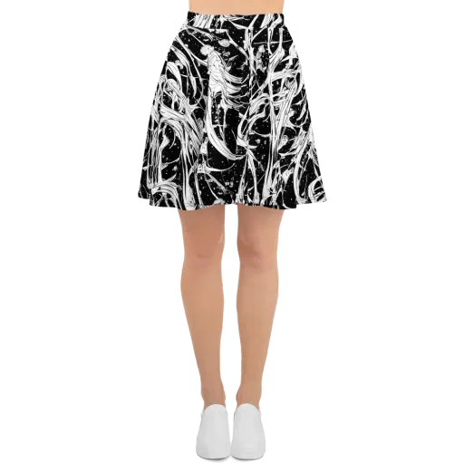 Nocturne Vines on a Skater Skirt