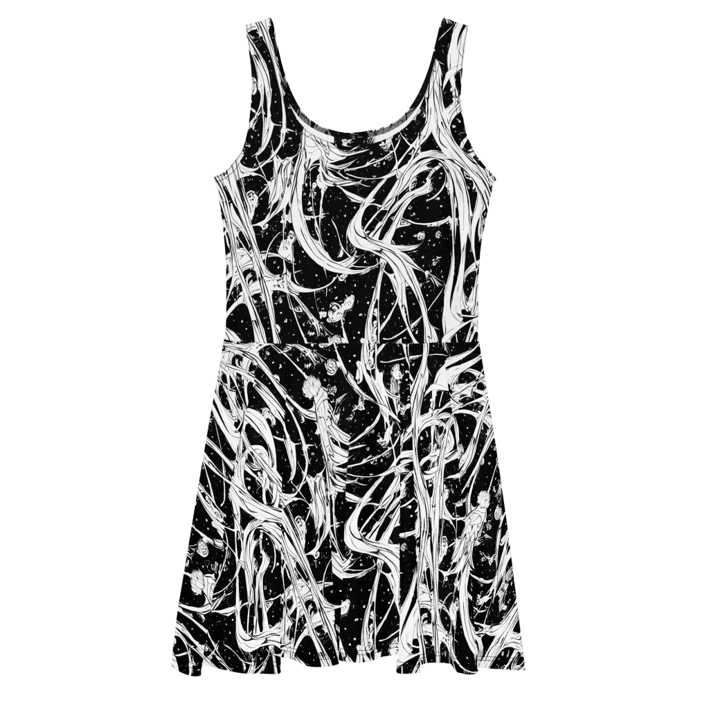 Nocturne Vines on Skater Dress — Front