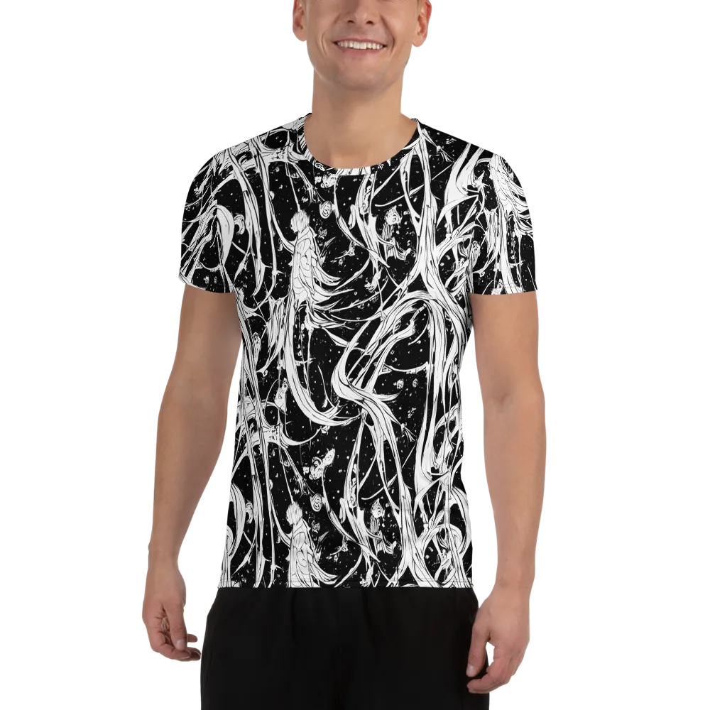 Nocturne Vines on Men's Athletic T-Shirt — Front