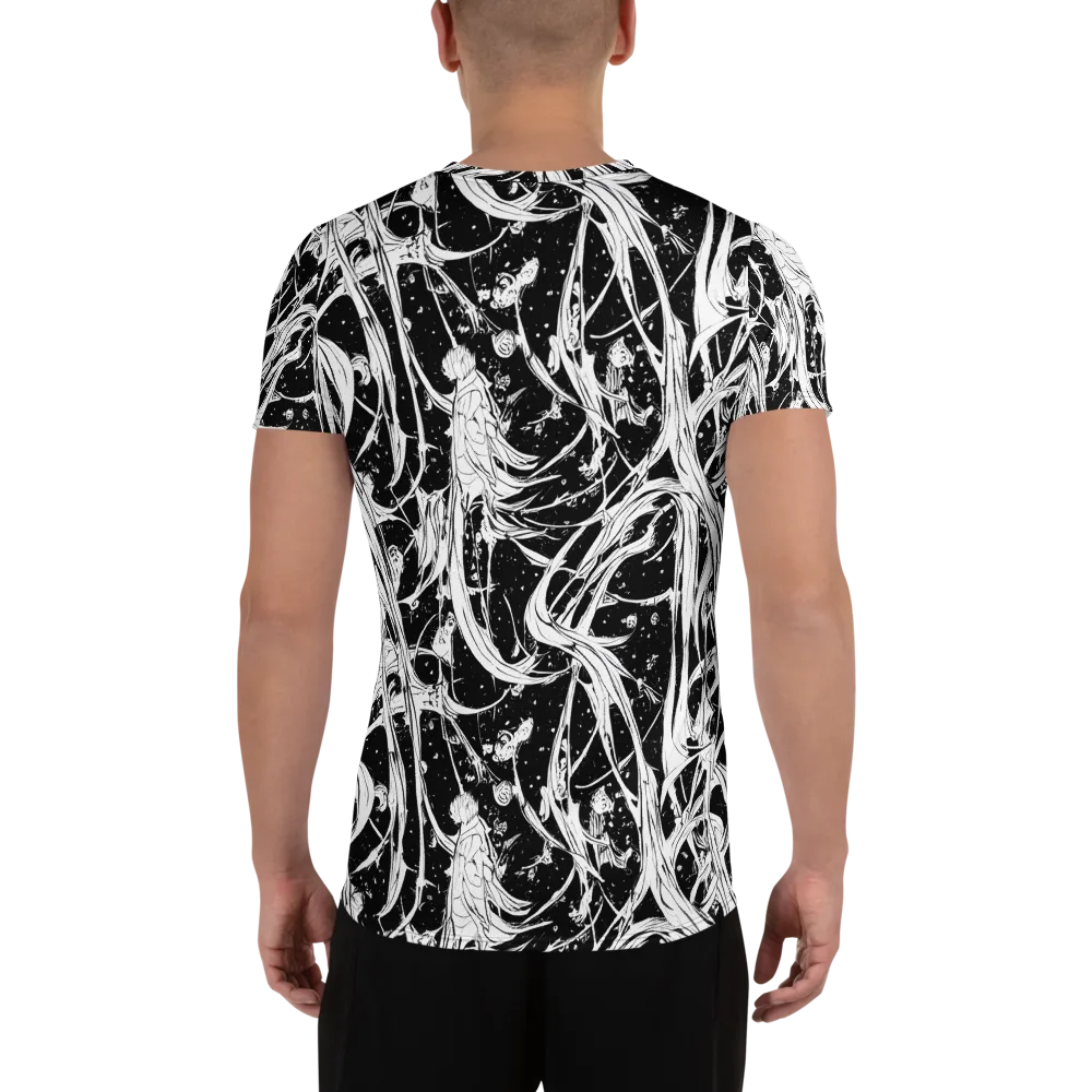 Nocturne Vines on Men's Athletic T-Shirt — Back