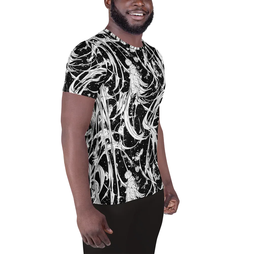 Nocturne Vines on Men's Athletic T-Shirt — Right