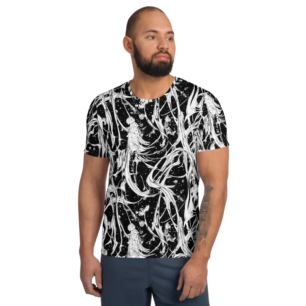 Nocturne Vines on Men's Athletic T-Shirt — Front