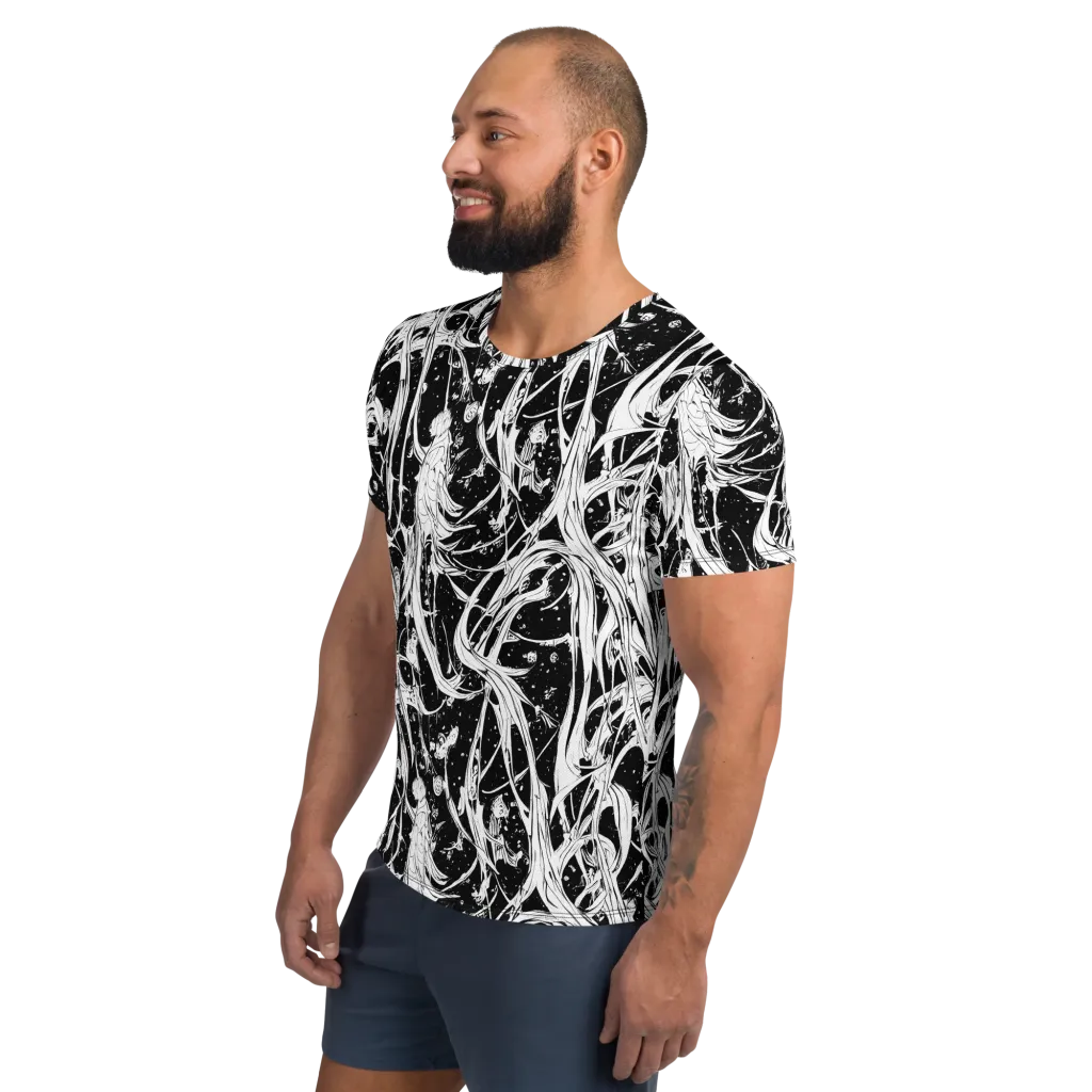 Nocturne Vines on Men's Athletic T-Shirt — Left