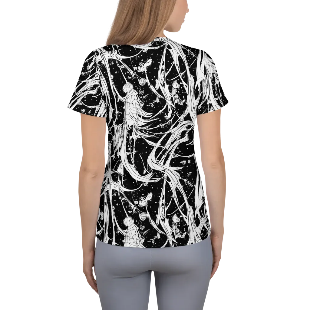 Nocturne Vines on Women's Athletic T-Shirt — Back
